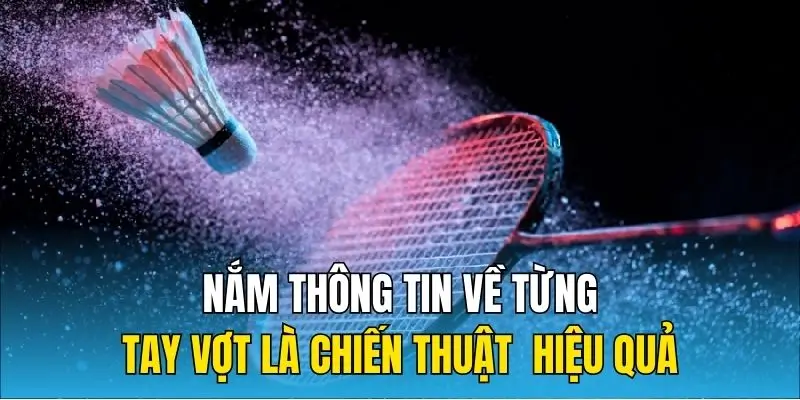 Nắm thông tin về từng tay vợt là chiến thuật ca cuoc cau long hiệu quả